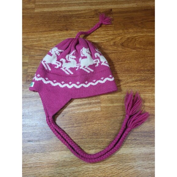 Original Moriarty Hat Made in Stowe, Vt Pink Unicorns - Picture 1 of 5